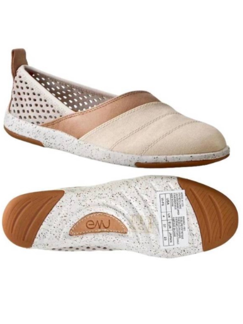 EMU Australia Meroo Canvas Two Tone Mesh Slip On Shoes Comfort Sz 8 NEW